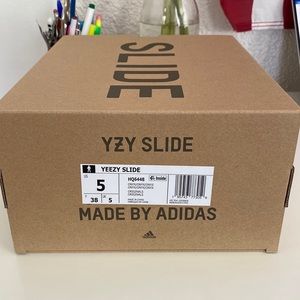 Brand New Yeezy Slides, Size 5, Black, Never Worn